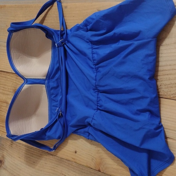 La Blanca Island Goddess Royal Blue Swim Dress Size 14 - Picture 4 of 11